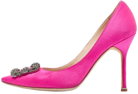 Pre-owned Satin heels Manolo Blahnik Pre-owned , Pink , Dames - 39 EU