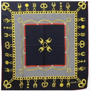 Pre-owned Silk scarves Celine Vintage , Multicolor , Dames - ONE Size