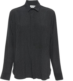 Pre-owned Silk tops Yves Saint Laurent Vintage , Black , Dames - M