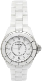 Pre-owned Stainless Steel watches Chanel Vintage , White , Dames - ONE Size
