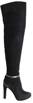 Pre-owned Suede boots Fendi Vintage , Black , Dames - 36 EU