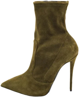 Pre-owned Suede boots Giuseppe Zanotti Pre-owned , Green , Dames - 40 EU