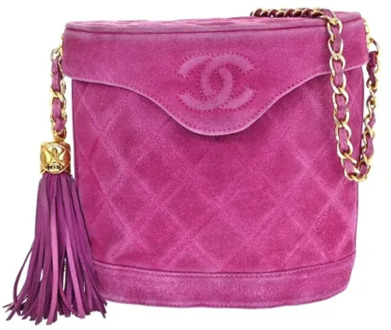 Pre-owned Suede chanel-bags Chanel Vintage , Purple , Dames - ONE Size