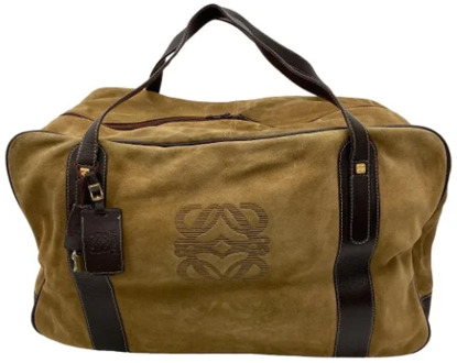 Pre-owned Suede handbags Loewe Pre-owned , Brown , Dames - ONE Size