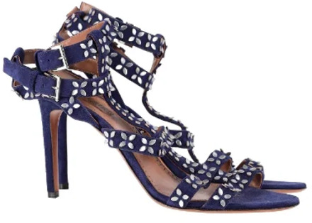 Pre-owned Suede heels Alaïa Pre-owned , Blue , Dames - 39 1/2 EU