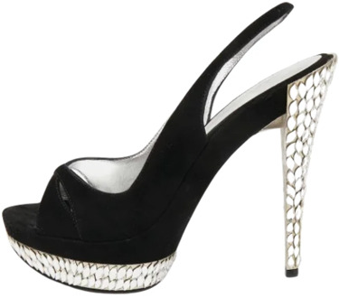 Pre-owned Suede heels Casadei Pre-owned , Black , Dames - 37 1/2 EU