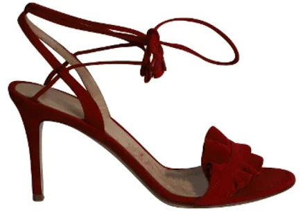 Pre-owned Suede heels Gianvito Rossi Pre-owned , Red , Dames - 40 EU