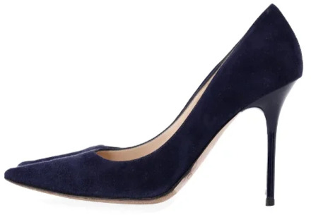 Pre-owned Suede heels Jimmy Choo Pre-owned , Blue , Dames - 35 EU