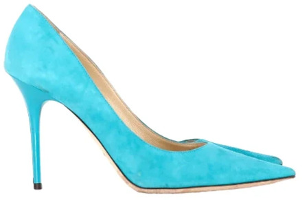 Pre-owned Suede heels Jimmy Choo Pre-owned , Blue , Dames - 39 EU