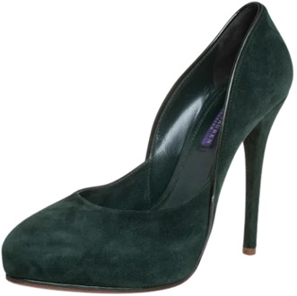 Pre-owned Suede heels Ralph Lauren Pre-owned , Green , Dames - 38 EU