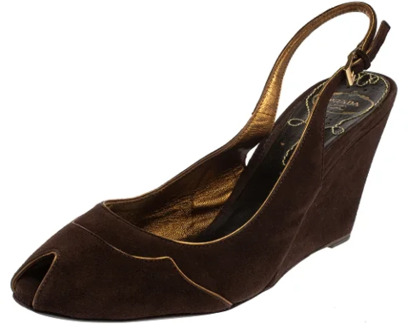 Pre-owned Suede sandals Prada Vintage , Brown , Dames - 41 EU
