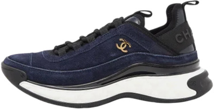 Pre-owned Suede sneakers Chanel Vintage , Blue , Dames - 37 EU