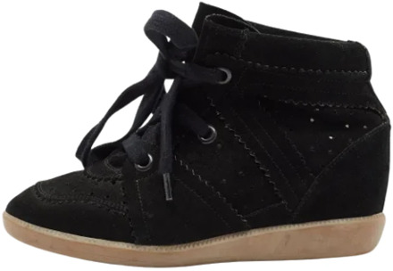 Pre-owned Suede sneakers Isabel Marant Pre-owned , Black , Dames - 36 EU
