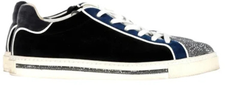 Pre-owned Velvet sneakers René Caovilla Pre-owned , Black , Dames - 38 EU