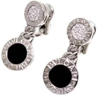 Pre-owned White Gold earrings Bvlgari Vintage , Gray , Dames - ONE Size