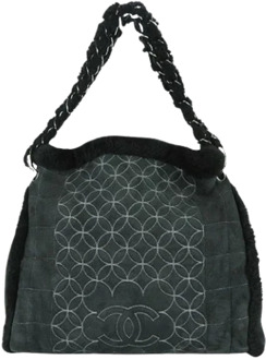 Pre-owned Wool chanel-bags Chanel Vintage , Gray , Dames - ONE Size