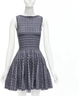 Pre-owned Wool dresses Alaïa Pre-owned , Gray , Dames - S