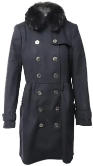 Pre-owned Wool outerwear Burberry Vintage , Black , Dames - XL