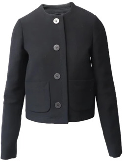 Pre-owned Wool outerwear Burberry Vintage , Black , Dames - XS