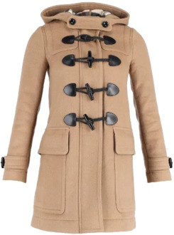 Pre-owned Wool outerwear Burberry Vintage , Brown , Dames - 2XS