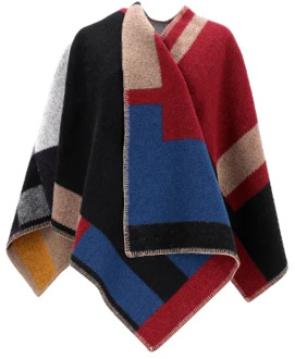 Pre-owned Wool outerwear Burberry Vintage , Multicolor , Dames - ONE Size