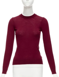 Pre-owned Wool tops Alaïa Pre-owned , Red , Dames - S
