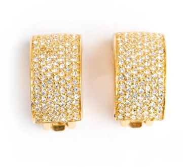 Pre-owned Yellow Gold earrings Dior Vintage , Yellow , Dames - ONE Size