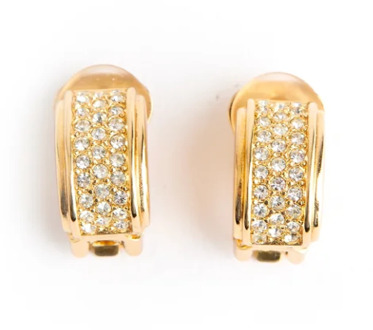 Pre-owned Yellow Gold earrings Dior Vintage , Yellow , Dames - ONE Size