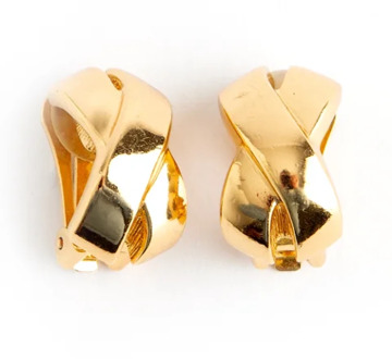 Pre-owned Yellow Gold earrings Dior Vintage , Yellow , Unisex - ONE Size