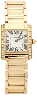 Pre-owned Yellow Gold watches Cartier Vintage , Beige , Dames - ONE Size
