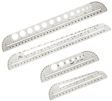 Precisie Markering Metal Roestvrij Heerser Carpenter Meten Digitale Tekening Voor Kantoor School Building Bekisting T3LB