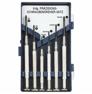 Precisie schroevendraaierset - 6-delig - voor horloges en brillen