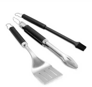 Precision Barbecueset - 3-delig Zilver, Zwart