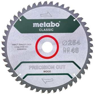 PRECISION CUT WOOD CLASSIC 628656000 Cirkelzaagblad 254 x 30 x 1.8 mm Aantal tanden: 48 1 stuk(s)