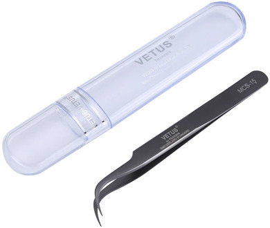Precision Original VETUS Tweezers Pinzas VETUS MCS-15 Series Stainless Steel Curved Tweezers Mobile Phone Repair Tools