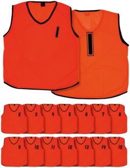 Precision Training Bibs Senior (1-15) oranje - 1-SIZE