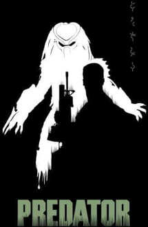 Predator Silhouette Poster Women's Cropped Hoodie - Black - XS - Zwart