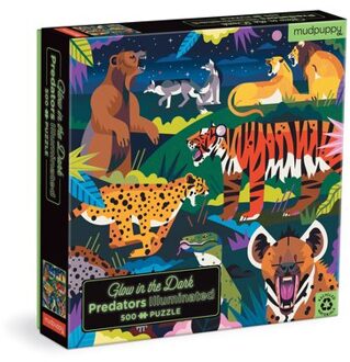 Predators Illuminated 500 Piece Glow In The Dark Puzzle - Mudpuppy
