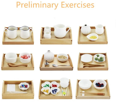 Preliminary Exercises Montessori Practical Materials Pouring/ Spooning/ Clipping Works for Kids 2~4.5years Early Educational Toy