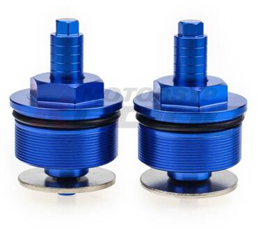 Preload Voorvork Cap Zilver Zwart Goud Rood Blauw Paar Voor Suzuki SV650S 2003 Verstelbare Vork Bouten 04 05 06 07 08 09 10 11