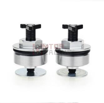 Preload Vork Cap Voor Kawasaki VN1600 Vulcan 2003 43 Mm Tri Vork Bouten 2003 2004 2005 2006 2007 zilver met zwart