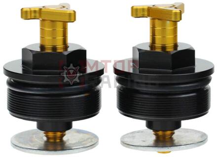 Preload Vork Cap Voor Kawasaki VN1600 Vulcan 2003 43 Mm Tri Vork Bouten 2003 2004 2005 2006 2007 zwart met goud