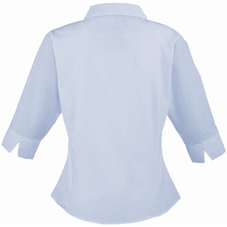Premier 3/4 mouw Popeline Blouse / Gewoon werkoverhemd (Lichtblauw) - EU 48 / UK 20