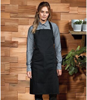 Premier Biologisch Fairtrade Gecertificeerd Gerecycled Volledig Schort (Zwart)