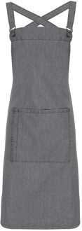 Premier Cross Back Barista Slabberschort (Grijze Denim) Grijs - One Size