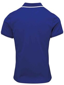 Premier Dames coolchecker contrast poloshirt Navy/blauw