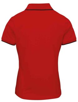 Premier Dames coolchecker contrast poloshirt Rood