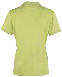 Premier Dames coolchecker poloshirt Limoengroen