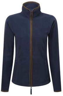 Premier Dames/Dames Artisan Contrast Trim Fleece Jacket (Marine / Bruin) Navy/blauw - M