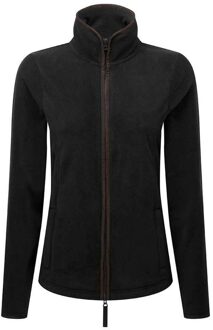 Premier Dames/Dames Artisan Contrast Trim Fleece Jacket (Zwart/Bruin) - 3XL